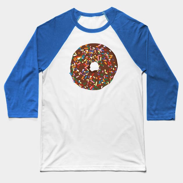 Chocolate Donut Baseball T-Shirt by ElviaMontemayor